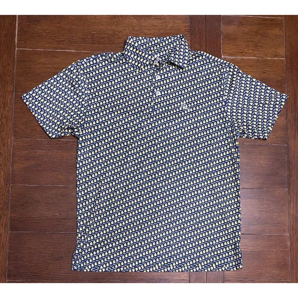 Men’s Rhoback Size S Yellow And Black Wisconsin Performance Golf Polo